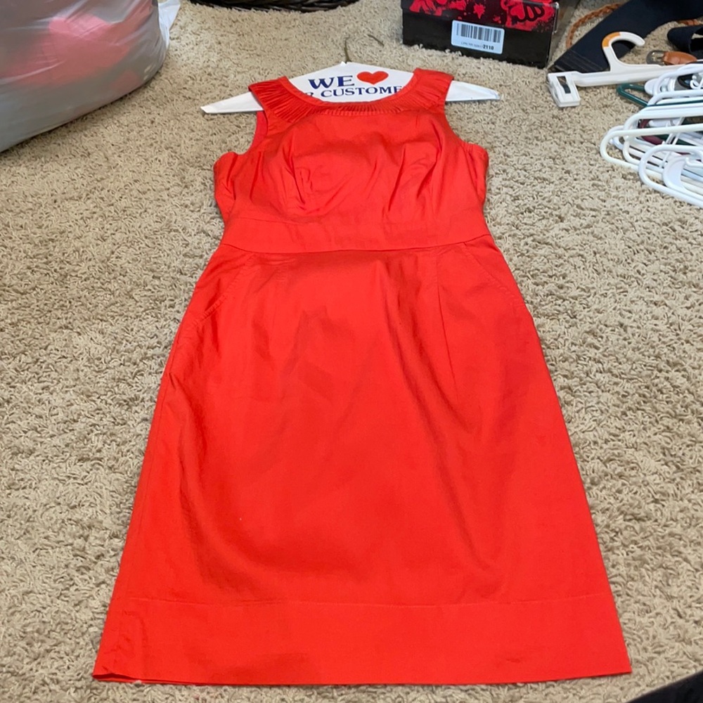 Banana Republic coral dress.